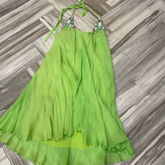 Cinema Bead Detail Halter Dress Women size 1 - Picture 3 of 5